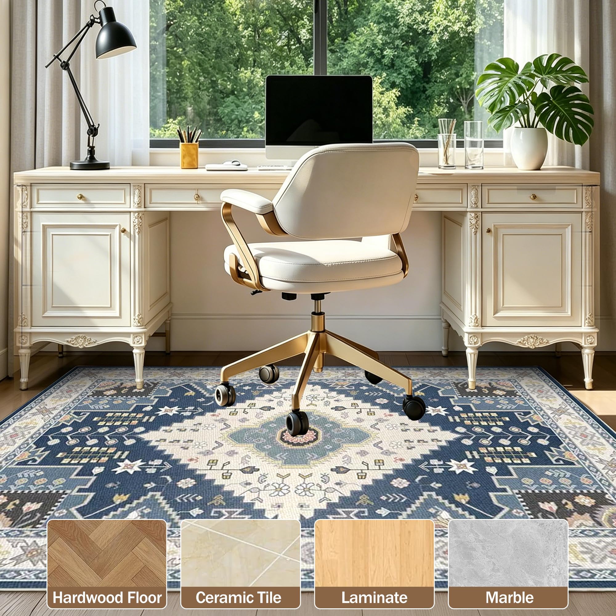 Alfombrilla Protectora Suelo para Silla de Oficina Alfombra 200 x 220 cm