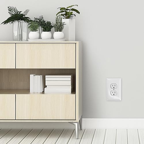 Miniatura 7 de Questech Cubiertas de tomacorrientes, placas de pared dúplex individuales, placas de interruptor de 1 banda, tamaño estándar, cubiertas de toma de