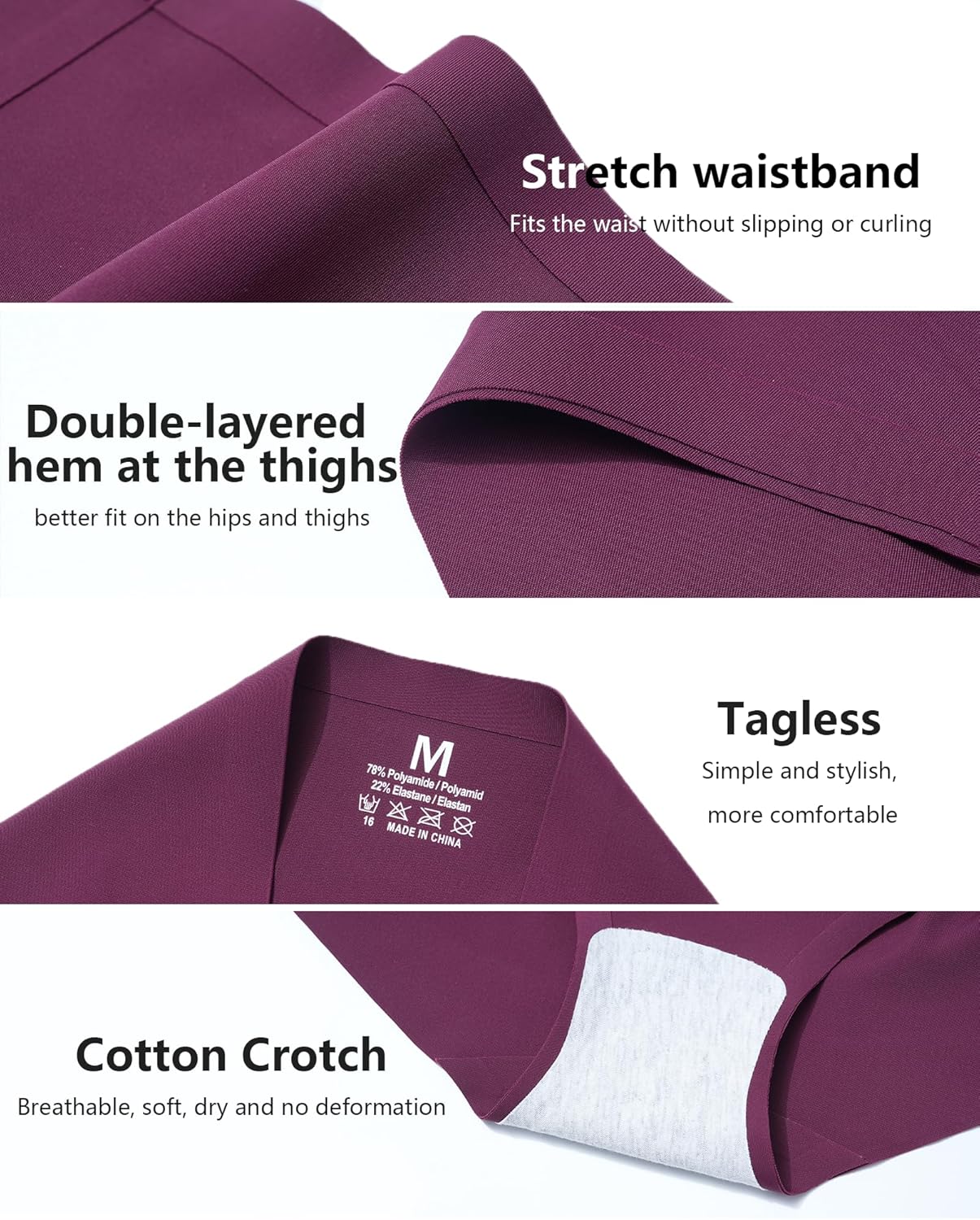 LEVAO Women's Underwear Seamless No Show Hipster Bikini Panties Stretch Invisible Briefs 6 Pack S-2XL - Image 5