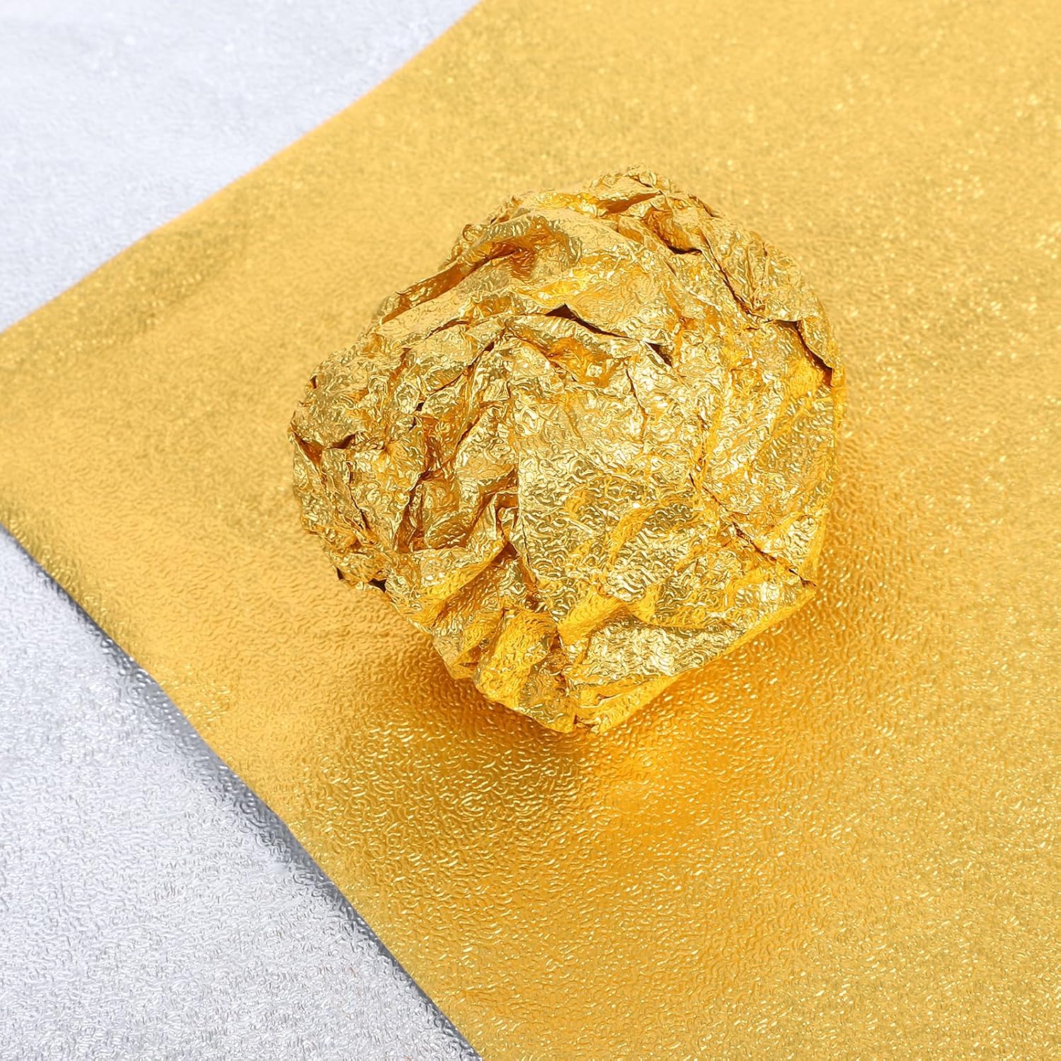 Hemoton Gold Foil Candy Wrappers 7.87X7.87 Inch Aluminum Foil Sheets for Chocolate and Candy Packaging Food Gift Wrap for Weddings Birthdays Party Favors