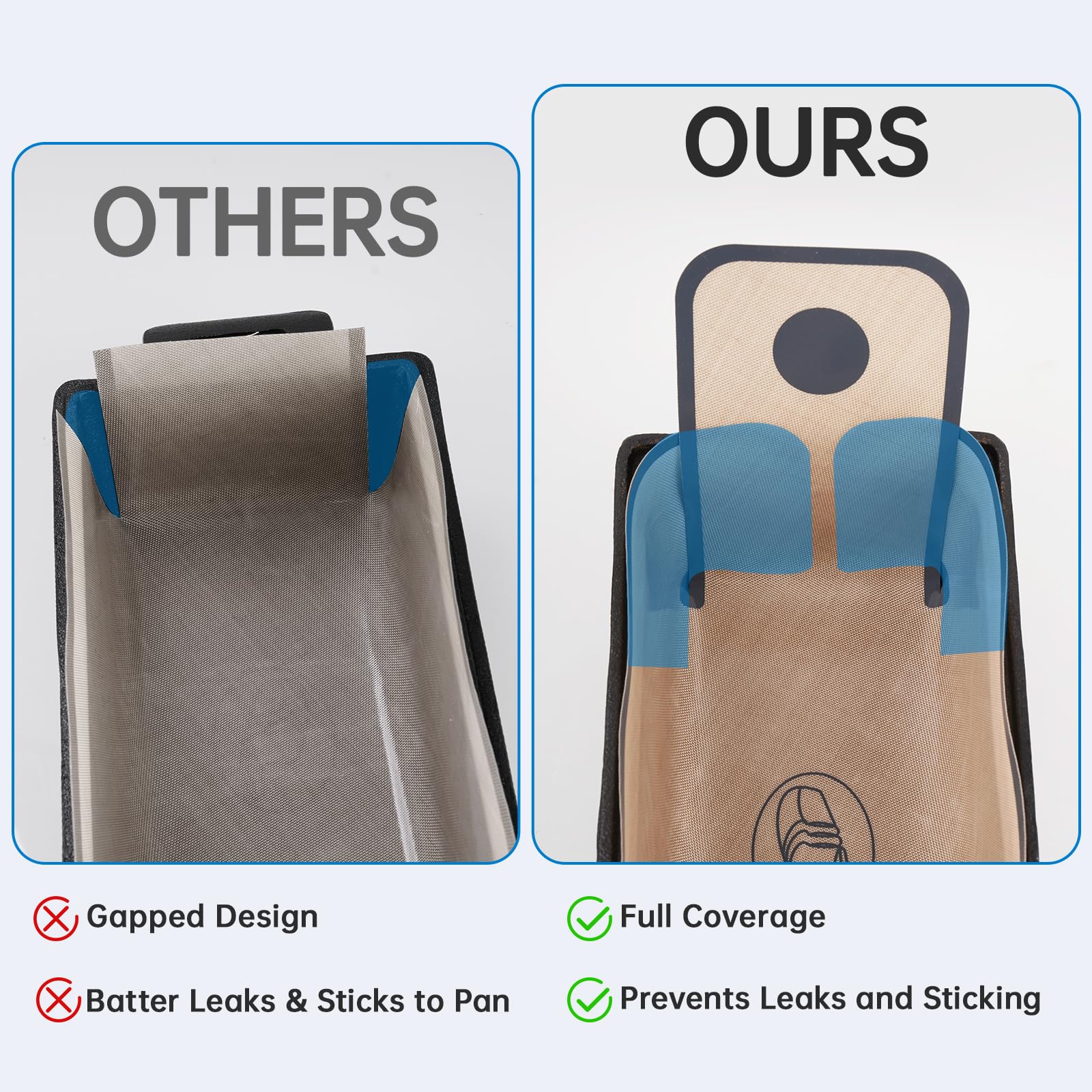 NiHome 4-Pack Silicone Bread Loaf Pan Liners (Brown)