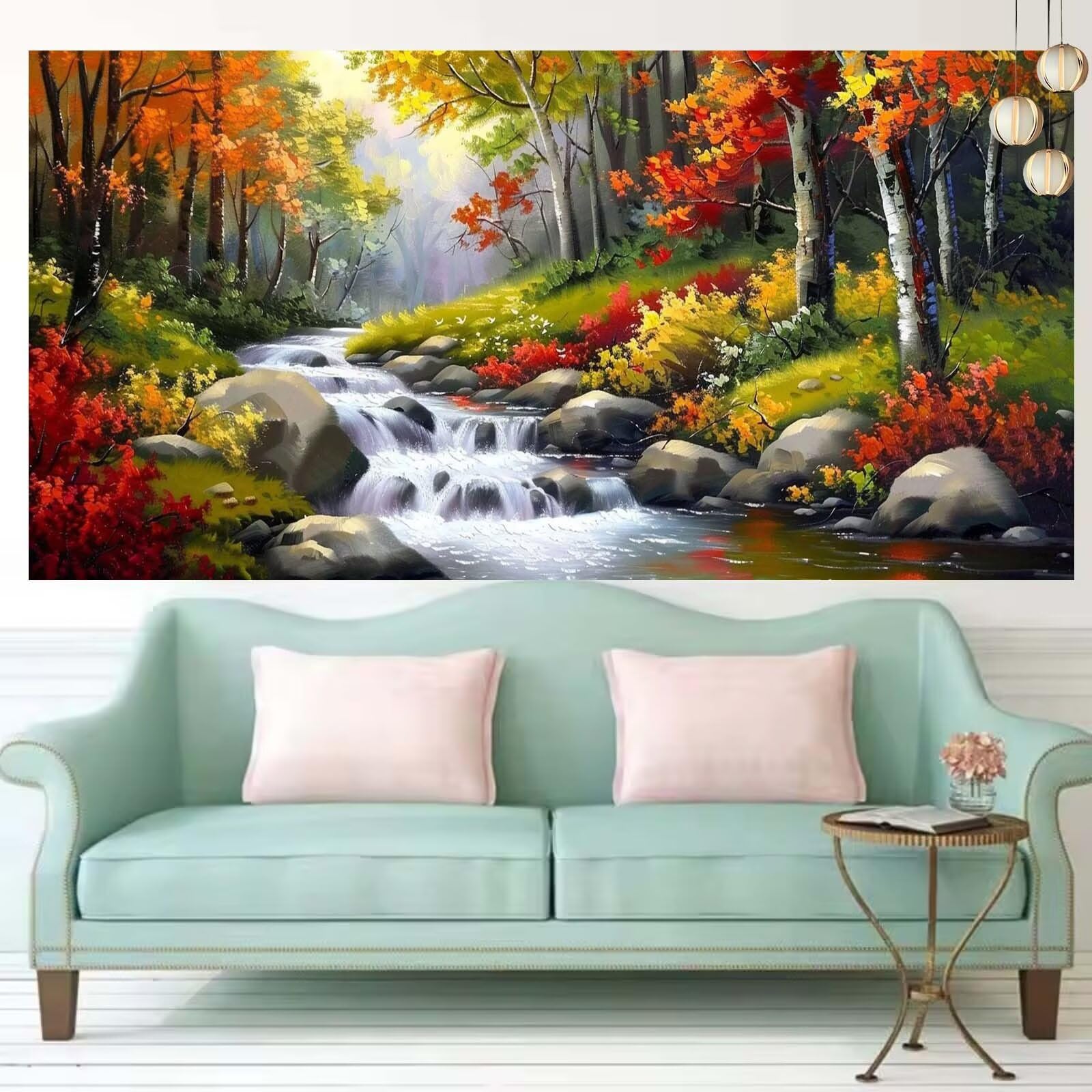Diamond Painting La Forêt Diamond Painting Adulte Baum Broderie Diamant Kit Complet Tableau Perle Diamant Artisanat Grand Format 60x150cm Strass Cristal Point de Croix,Decoration Murale Cadeaux T863