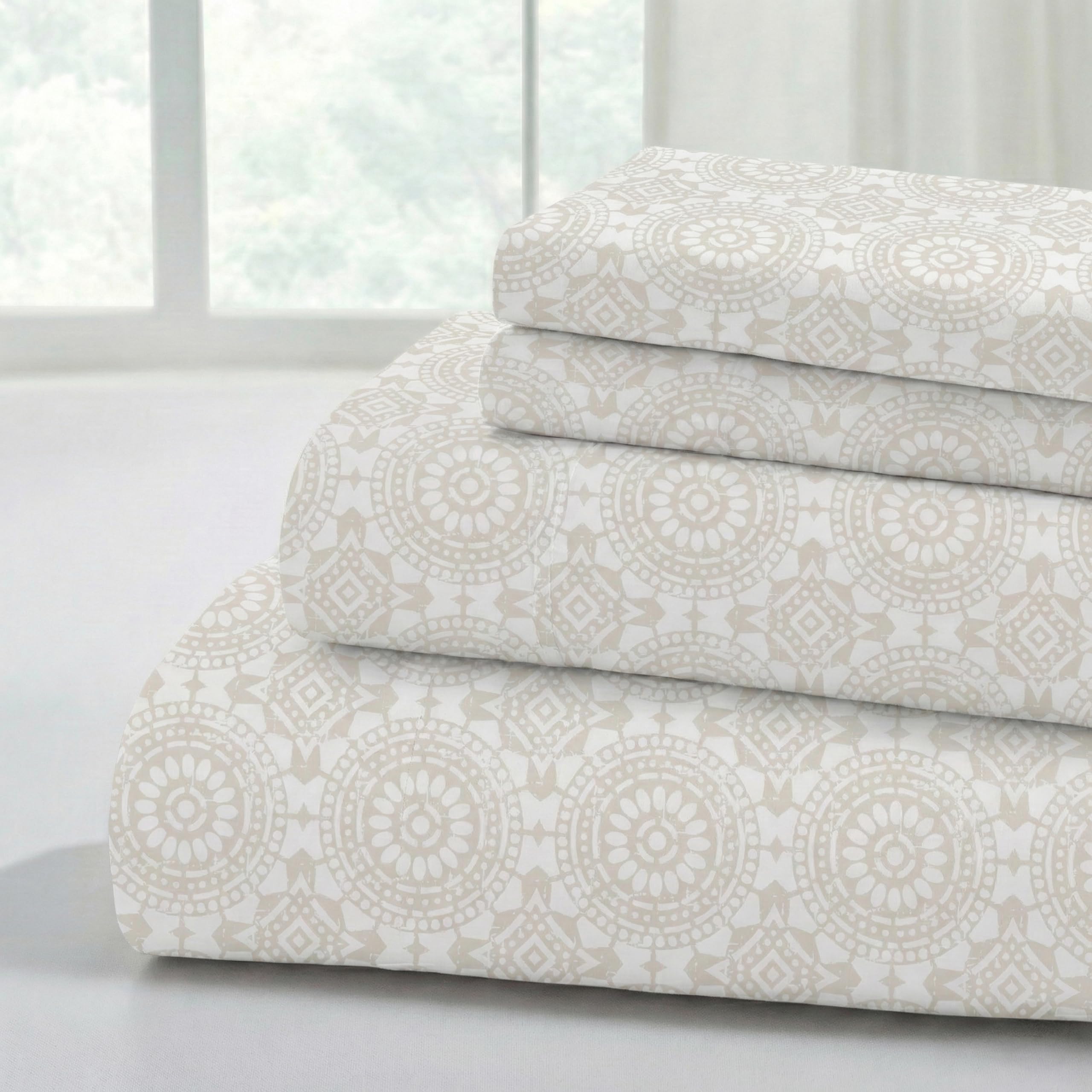 Modern Threads Printed 4-Piece Sheet Set Abella Full