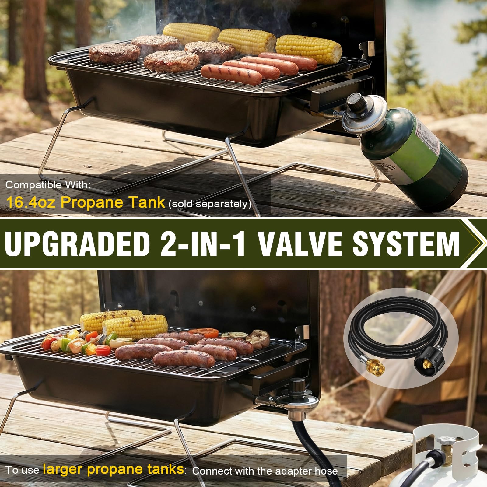 BESTFIRE Portable Propane Grill - Camping & Road Trip Ready -2