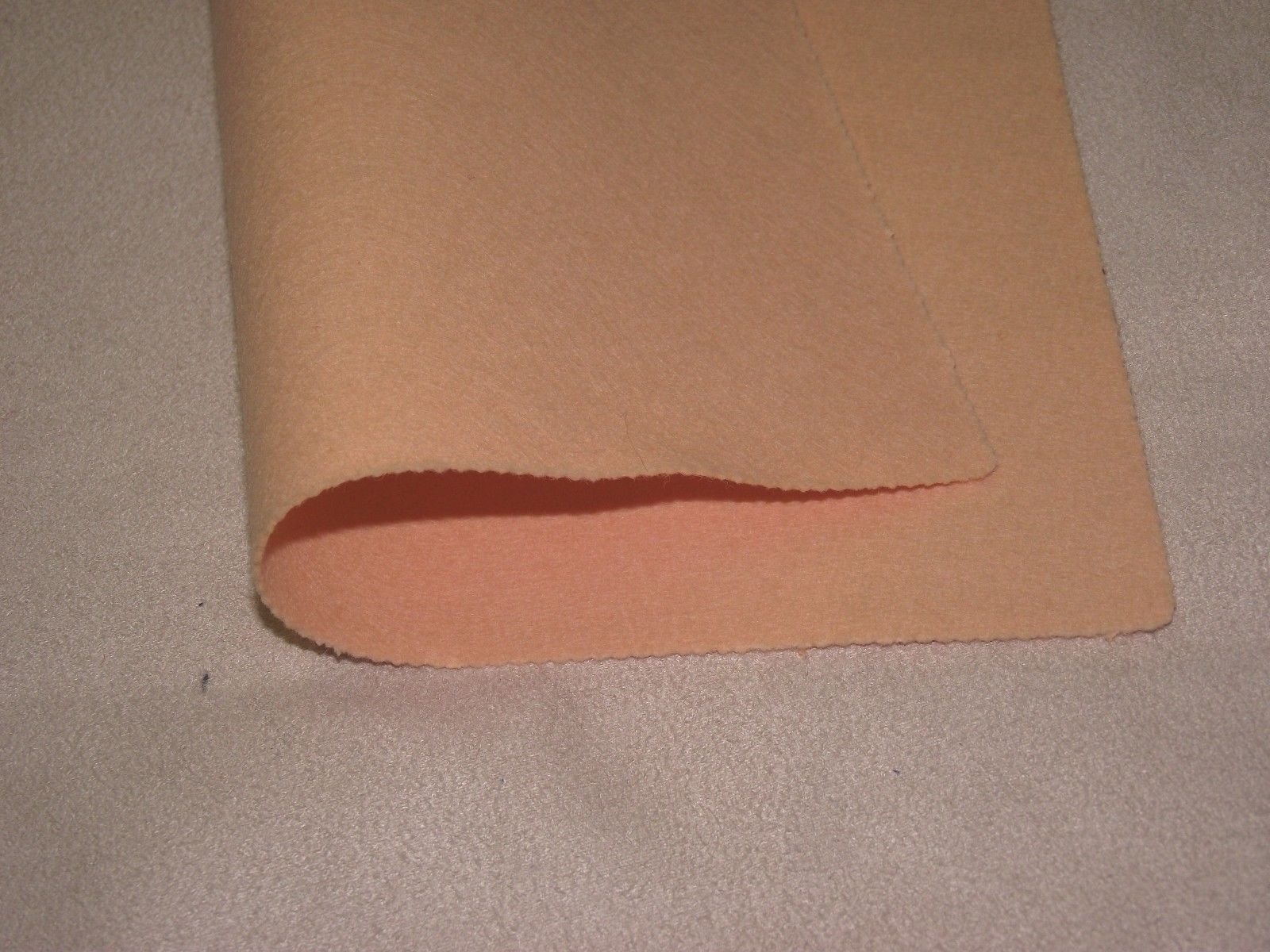 Crs Fur Fabrics Acrylic Felt Baize Craft/Poker Fabric Material - Flesh, Sample - 23Cmx23cm