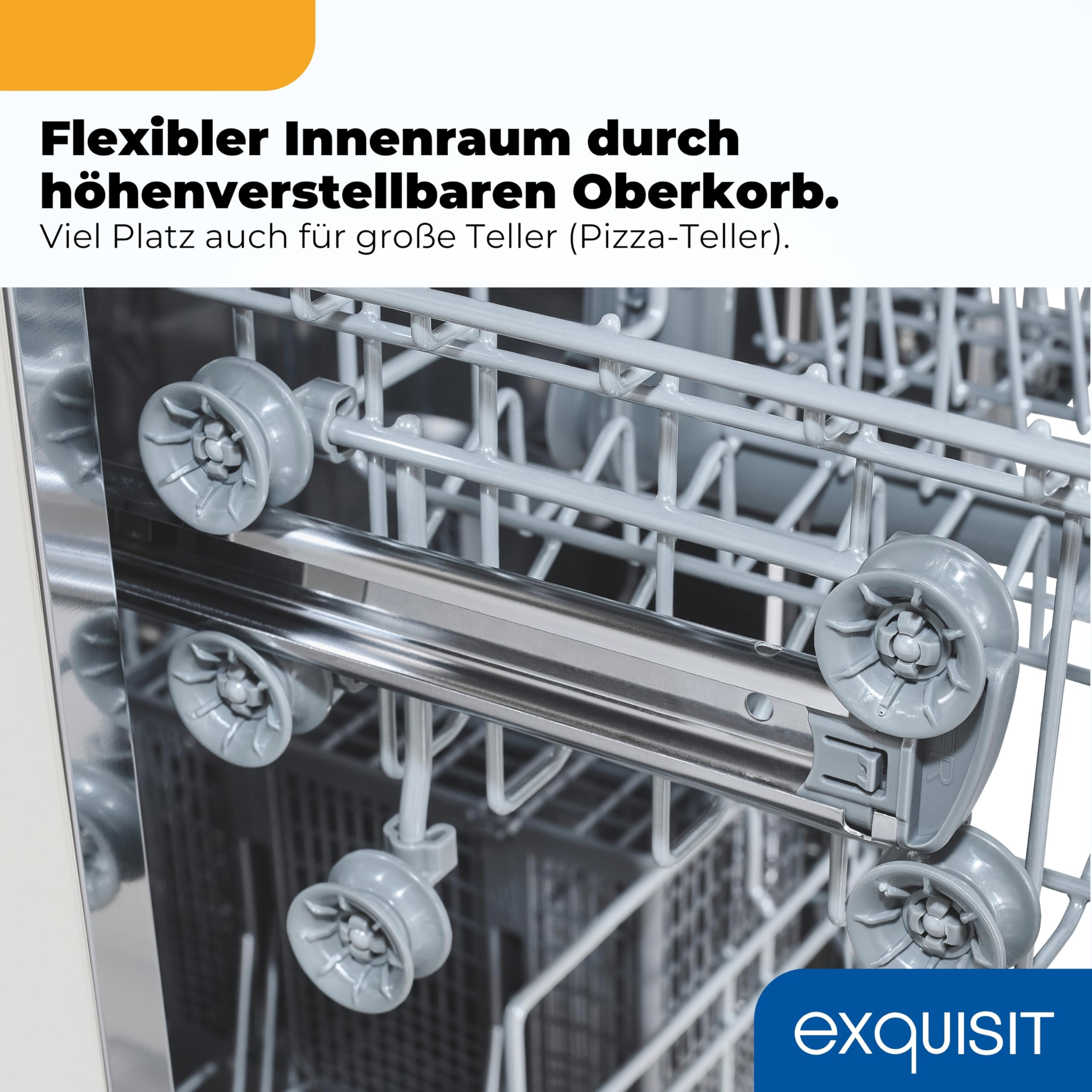 Exquisit Geschirrspüler 45 cm Freistehend Schwarz 9 Maßgedecke 49 dB Aquastop Eco-Programm