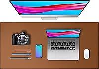 Vista 283 de Aothia Protector de escritorio de cuero, alfombrilla para ratón, alfombrilla de escritorio de oficina, secante de escritorio de cuero PU