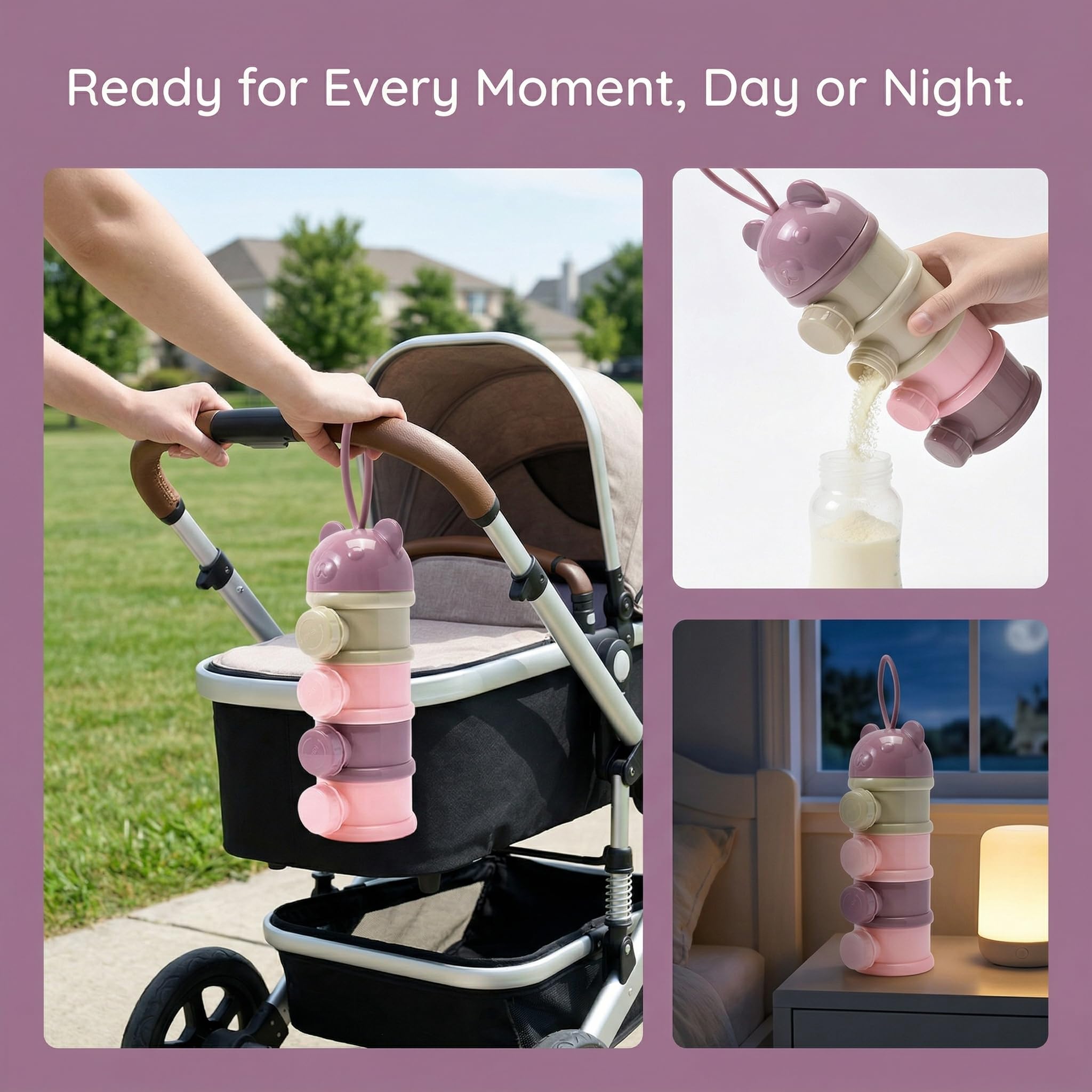 Amazon.com: Manwetye 2 PCS 4-Layer Baby Milk Powder Dispenser