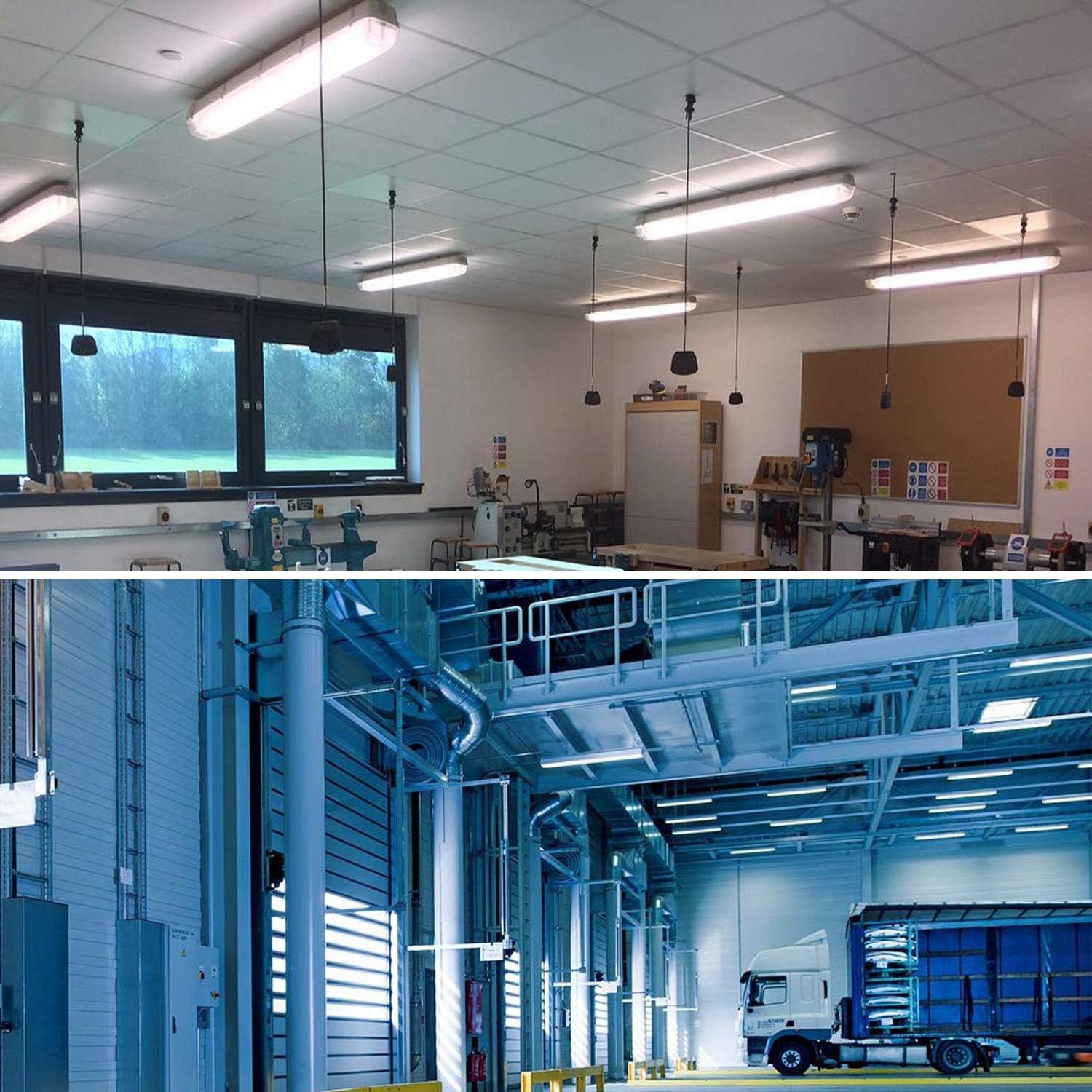 T8 T10 T12 2ft LED Light Tube - 8W 24 Inch Led Fluorescent Tube Replacement, 20W Equivalent, 1120 Lm, 6500K Cool White, Ballast Bypass, Two Pin G13 Base, Frosted Cover (Pack of 4)