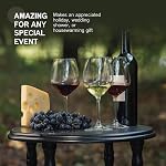 Bormioli Rocco 18oz Red Wine Glasses, Crystal Clear Star Glass, Laser Cut Rim for Wine Tasting, Elegant Party Drinking Glassware, Restaurant Quality (Set of 4)