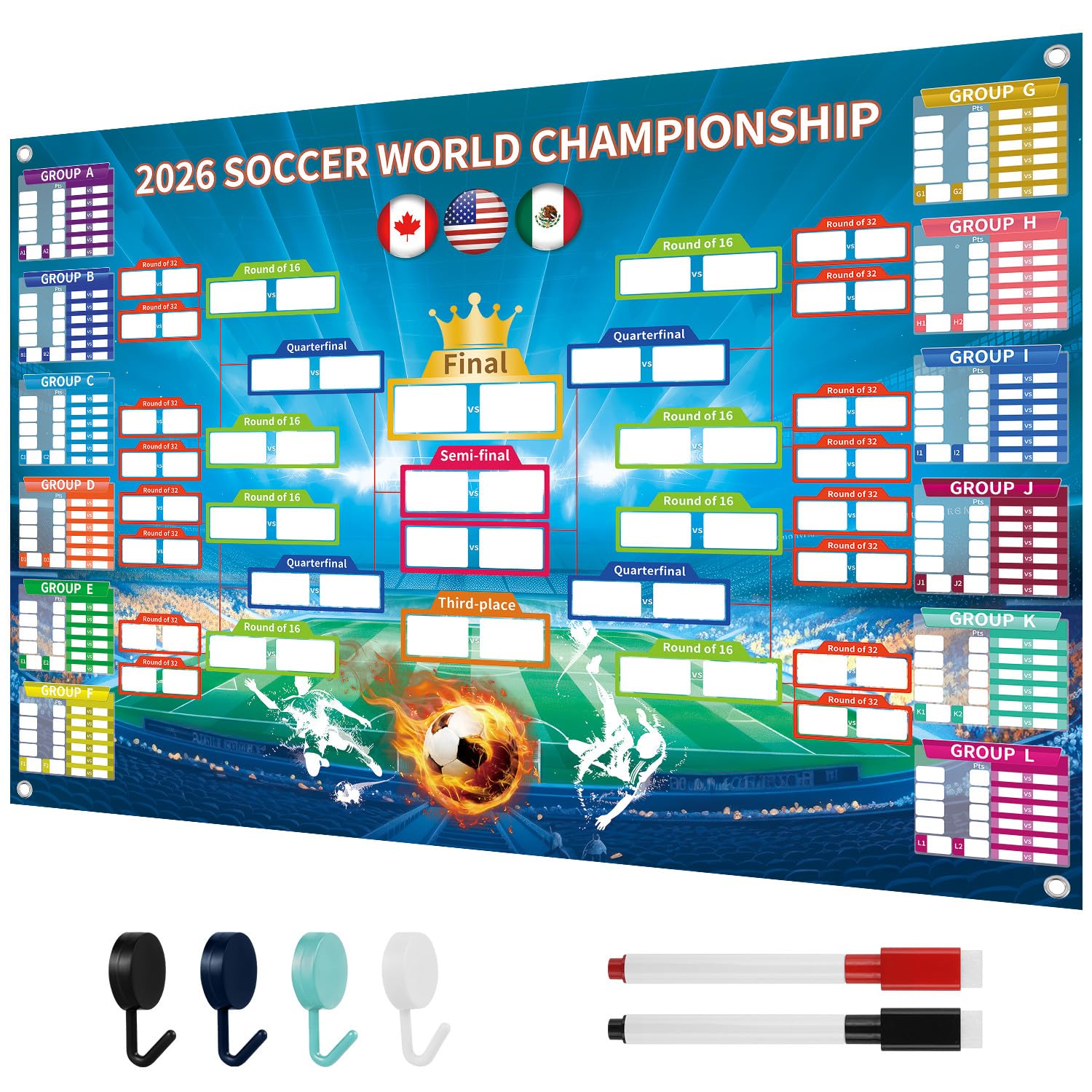 Amazon.com: Prothens 2026 World Cup Schedule Poster | Matches 