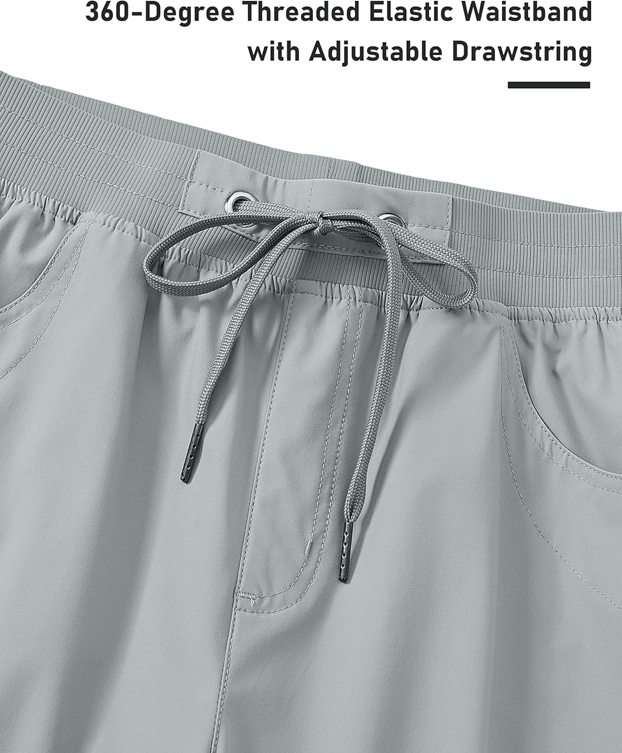 MoFiz Capri Pants for Women Lightweight Ice Cool Capris for Women Casual Summer Trip Loose Shorts with Zipper Pockets - Image 8