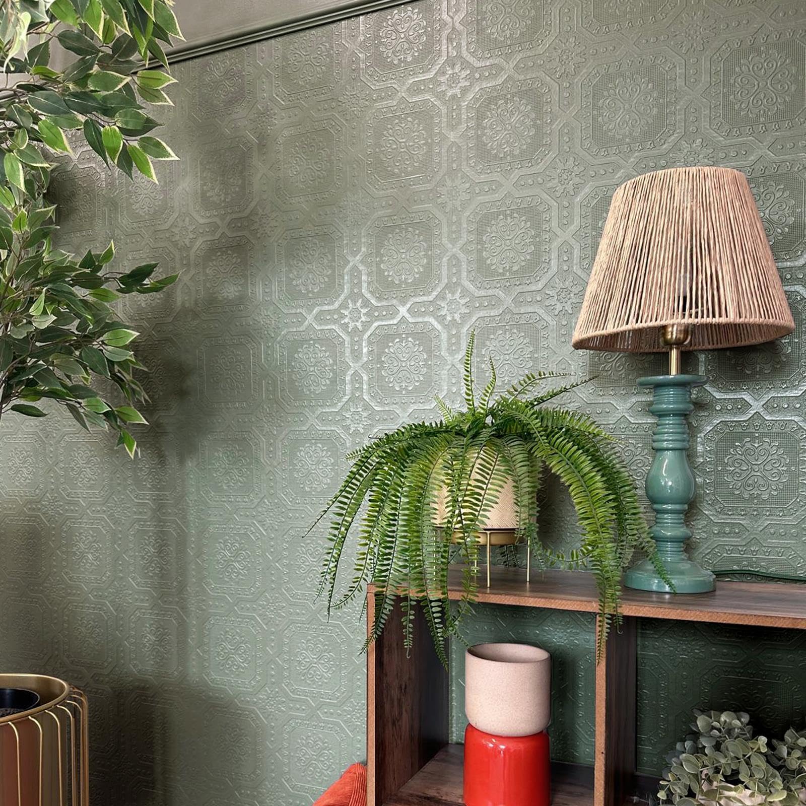 Sophie Laurence White Paintable Embossed Wallpaper Floral Motifs Design With Glossy Finish Luxury Textured Feature Wall For Hallway, Lounge, Or Living Room Vinyl 10M X 0.53M
