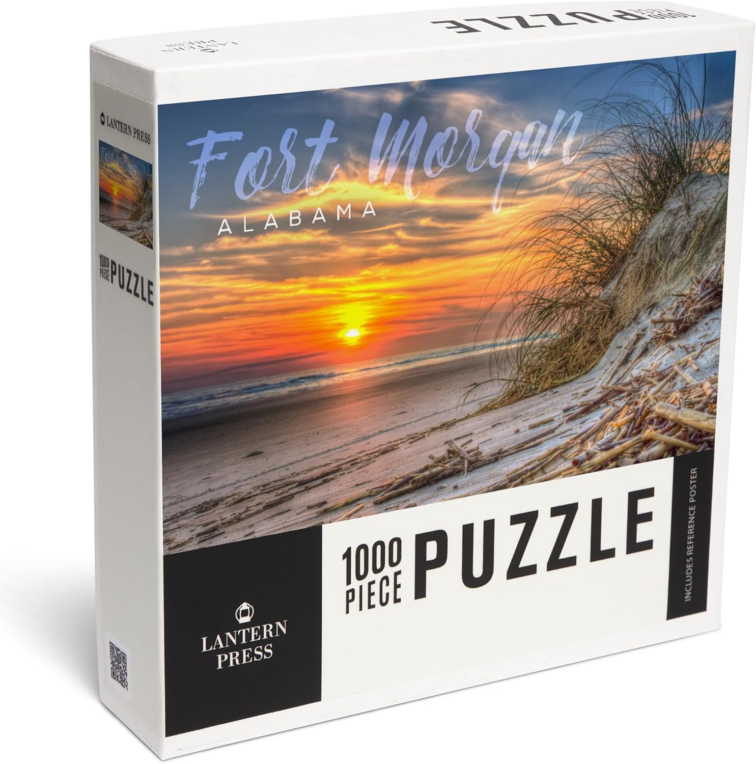 Fort Morgan, Alabama, Sunset on Beach (1000 Piece Puzzle, Challenging Jigsaw Puzzle for Adults, Made in USA)
