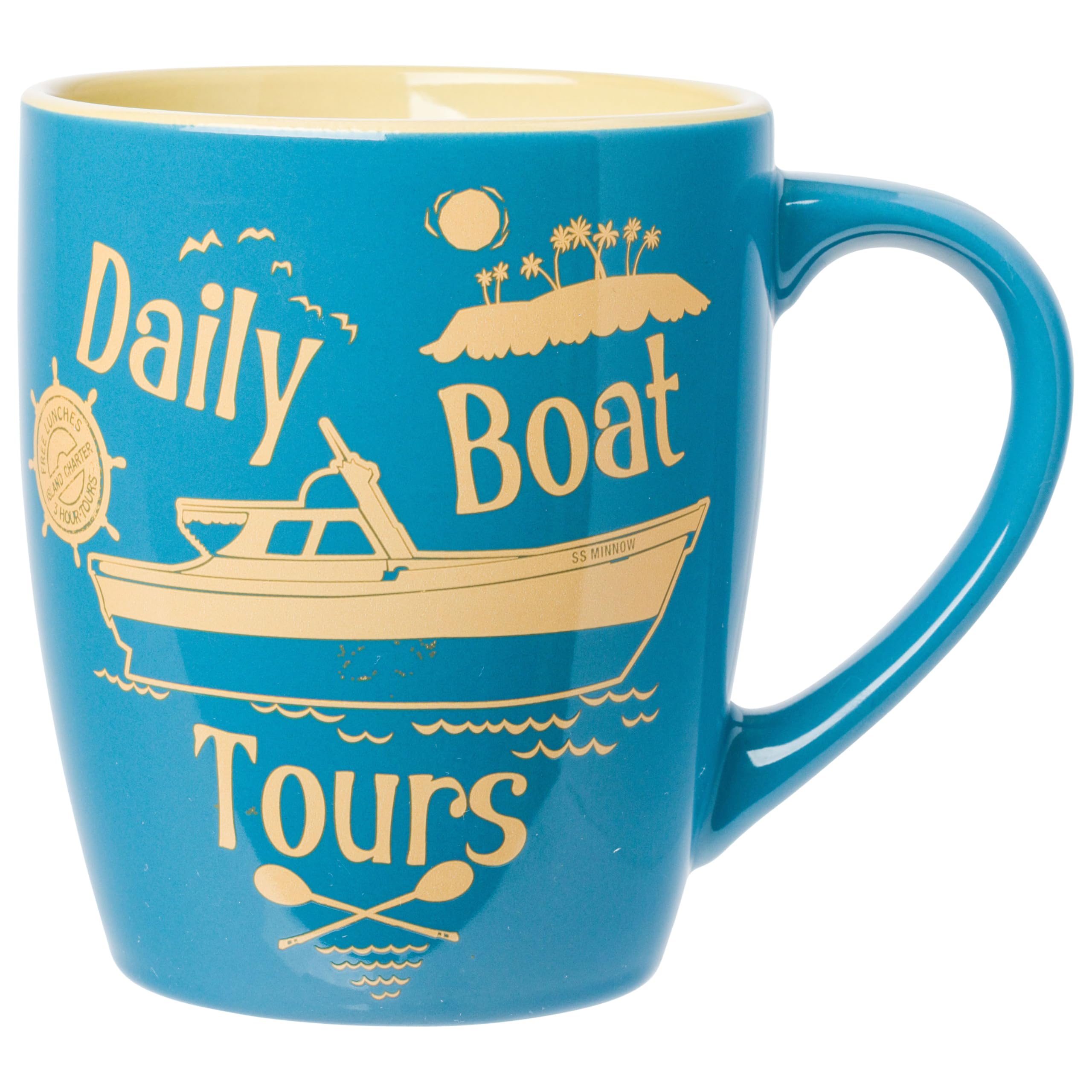 Silver Buffalo Gilligan's Island Daily Boat Tours, Jumbo-Keramikbecher, gebogen, 750 ml