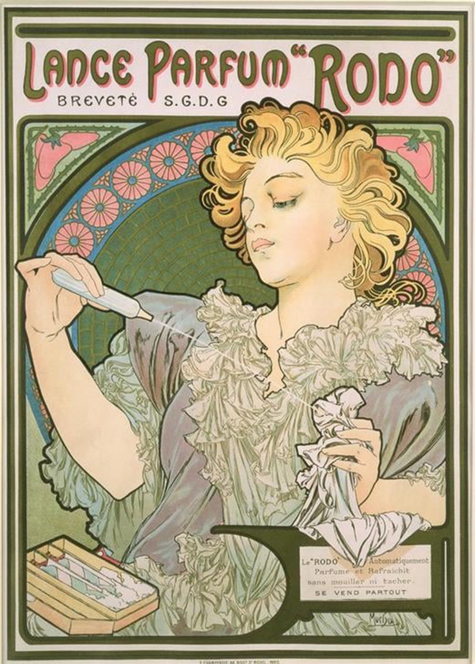 POSTERIIk Vintage Classic Picture Landscape Artwork Beer From the Meuse by Alphonse Mucha Portrait Canvas Painting for Office Home Decor 60x90cm