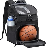 Vista 12 de TRAILKICKER Basketball Bag Backpack with Ball Holder Multi-Sport Backpack for Soccer Volleyball Football Baseball Helmet