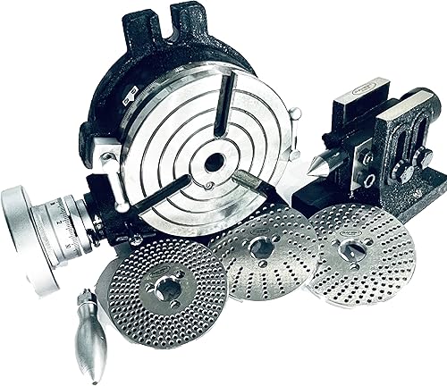 Miniatura 2 de HV6 - Mesa giratoria de 3 ranuras6 pulgadas (5.906 in) con juego de placas divisorias de acero junto con contrapunto de perno doulble para