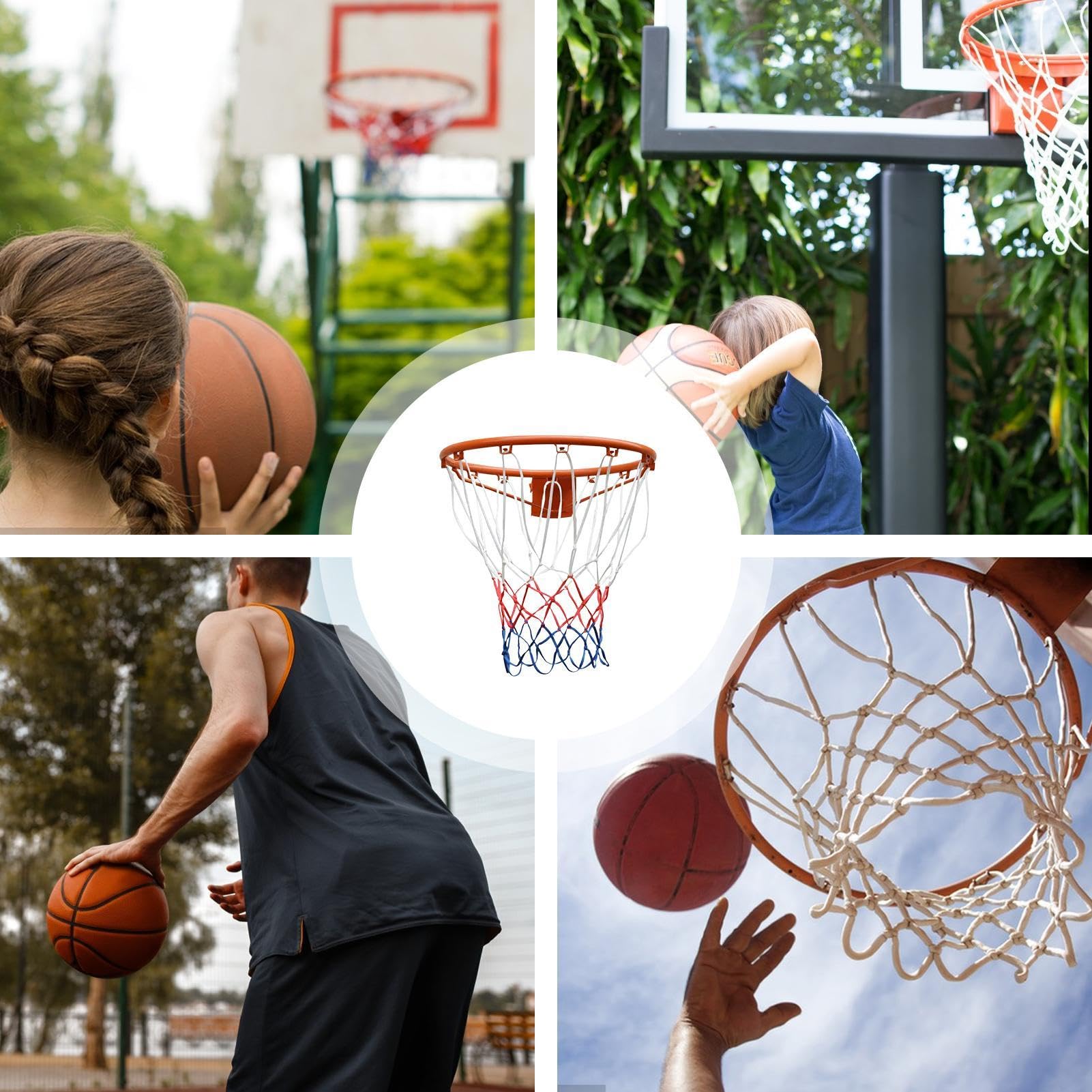 Basketballkorb für Erwachsene, Basketballkorb aus Stahl | Vielseitiger Basketballkorb aus Stahl | Verdicktes und benutzerfreundliches Basketballzubehör, stabiler Basketballreifen für