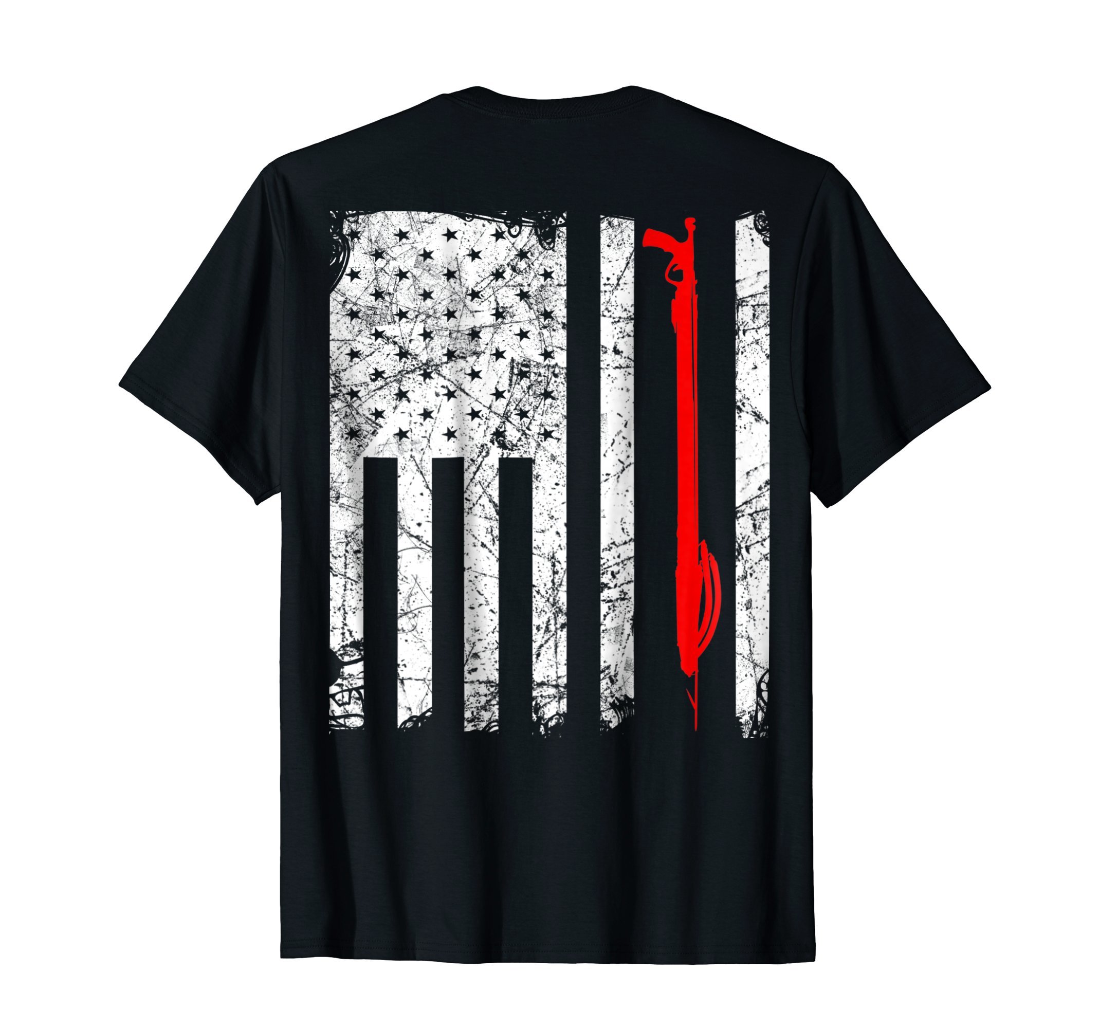 Spearo ApparelSpearfishing t shirt - Spearfishing flag US T-Shirt