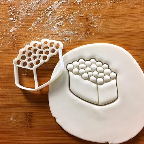 Miniatura 3 de Juego de 4 cortadores de galletas de sushi (diseños: camarones, tamago, salmón y huevas de salmón), 4 piezas - Bakerlogy