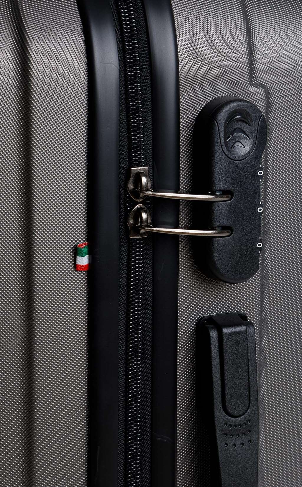 BERTOO Valigia rigida Milano Grande XXL 99L Grigio Scuro ABS con 4 ruote girevoli rimovibili e opzione lucchetto TSA