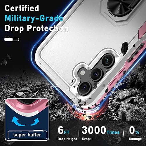 Miniatura 182 de Janmitta Funda compatible con Samsung Galaxy A14 5G con protector de pantalla + protector de lente de cámara, funda resistente de cuerpo completo