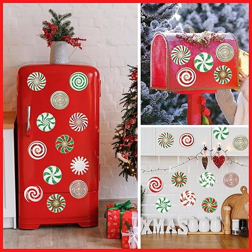 Miniatura 5 de 16 piezas de caramelo de Navidad de diamantes de pintura artística imán de nevera de caramelo de Navidad imán de nevera DIY pintura de diamantes kit