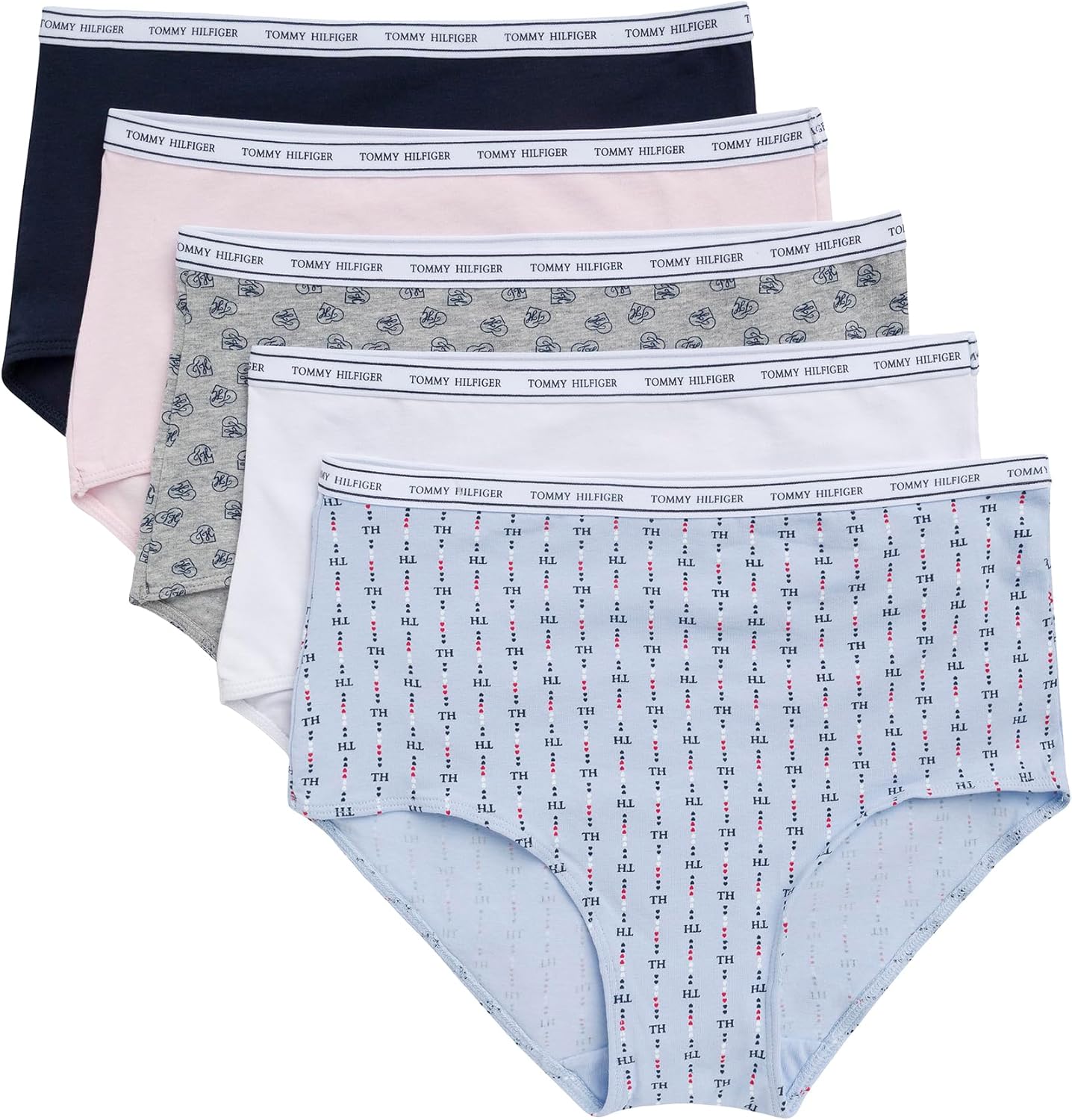 Tommy Hilfiger Women's Classic Cotton Logoband Brief 5-pack