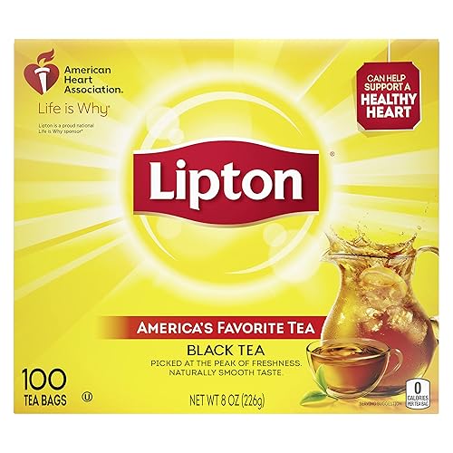 Lipton Bolsas de té, té negro, 100 unidades (paquete de 10)