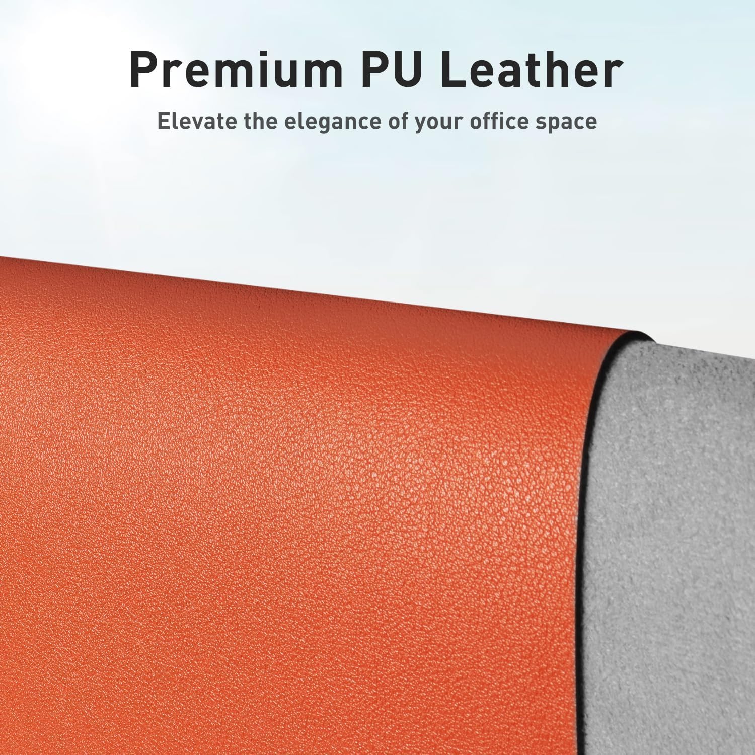Large Office Desk Mat - Computer Laptop Protector Pad 80x40cm - Writing Blotter Cover for Desktop (Orange) - Image 2