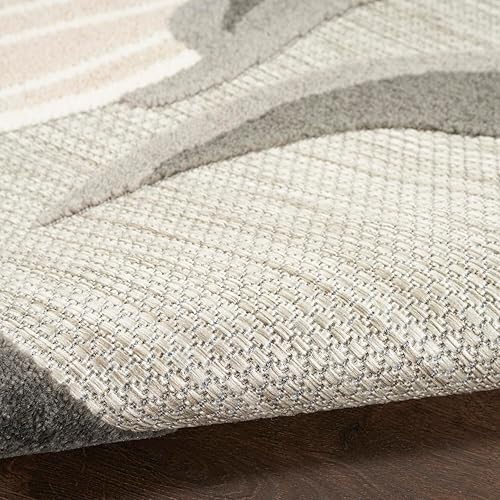 Miniatura 8 de Nourison Aloha - Alfombra beige de 2 x 6 pies, fácil limpieza, no se desprende, para dormitorio, sala de estar, comedor y cocina (6 pies de corredor)