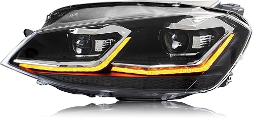 Miniatura 9 de inginuity time Faros delanteros de estiramiento facial aptos para Golf 7 VII MK7 2015 2016 2017 indicador secuencial proyector reemplazo lámparas