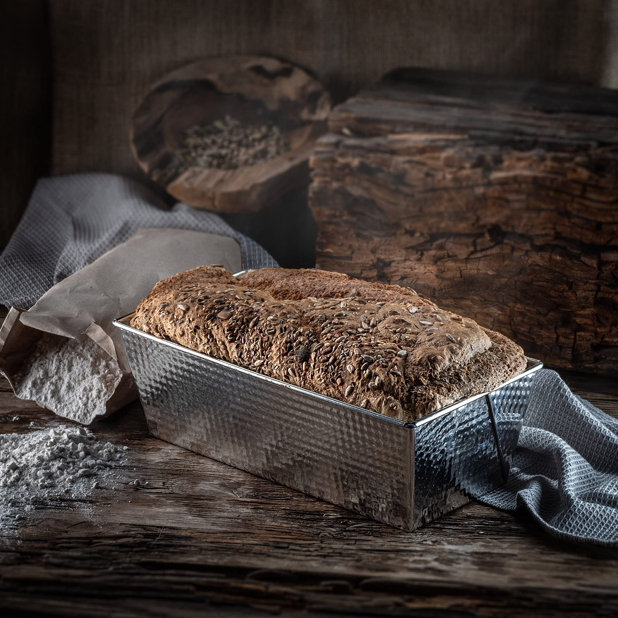 Moule à Pain Rectangulaire 31x15.5cm - Tôle Antiadhésive Noire Kadax