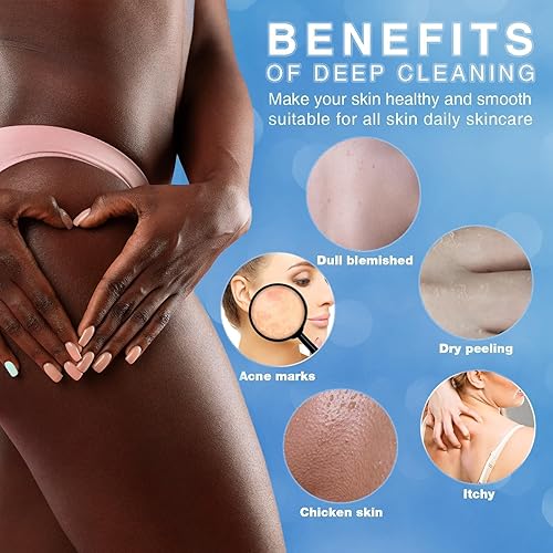 Miniatura 5 de UJFQBH 6 esponjas africanas de baño de red africana, esponja de baño de red larga, exfoliante para el cuerpo de la ducha, depurador de espalda