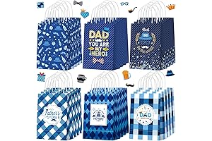 Yeaqee 24 Pcs Father's Day Gift Bags in Bulk - Celebrate Dad with Style