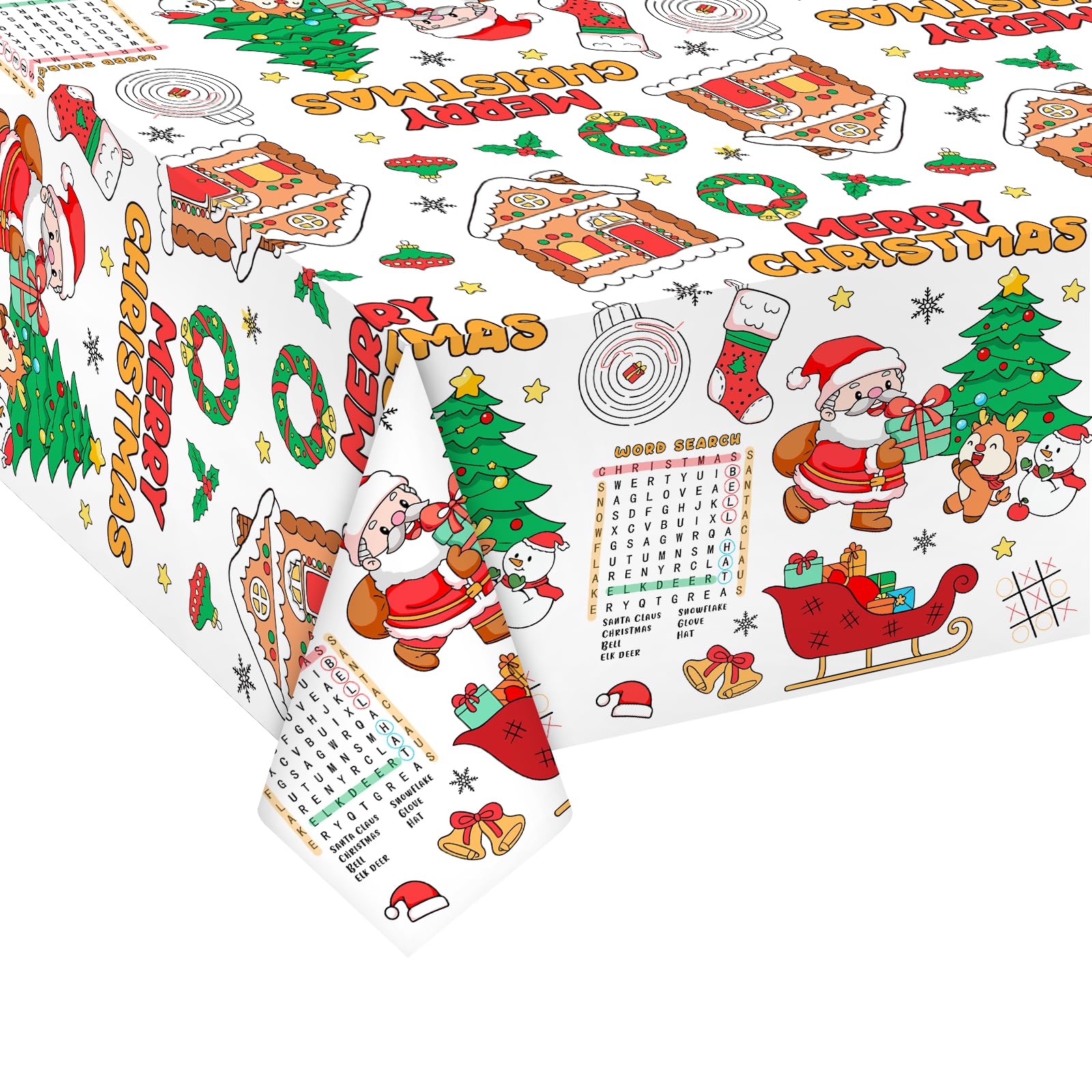 Amazon.com: Hedeey 1 PCS Giant Christmas Coloring Tablecloth for Kids ...