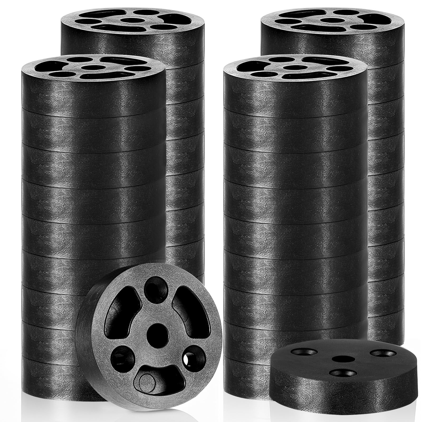 Moxweyeni 100 Pcs Deck Board Ledger Spacers Bulk 2" x 1/2" Drainage Spacer Building Tool Thick Polypropylene Prevent Rot from Occurring at Deck Ledger Connection Stair Stringers Shade Structures
