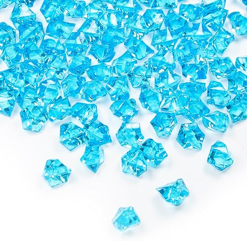 Miniatura 9 de Diamantes de plástico multicolores, 160 piezas de rocas de hielo trituradas de acrílico triturado, piedras preciosas acrílicas a granel para