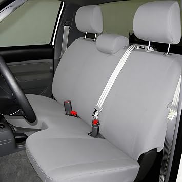 ESMING Front Bench Seat Covers for Toyota Tacoma seat Covers 2005 2006 2007 2008 2009 2010 2011 2012 2013 2014 Heavy Duty Knitted Fabric with Airmesh Breathable Protector Accessories - Gray