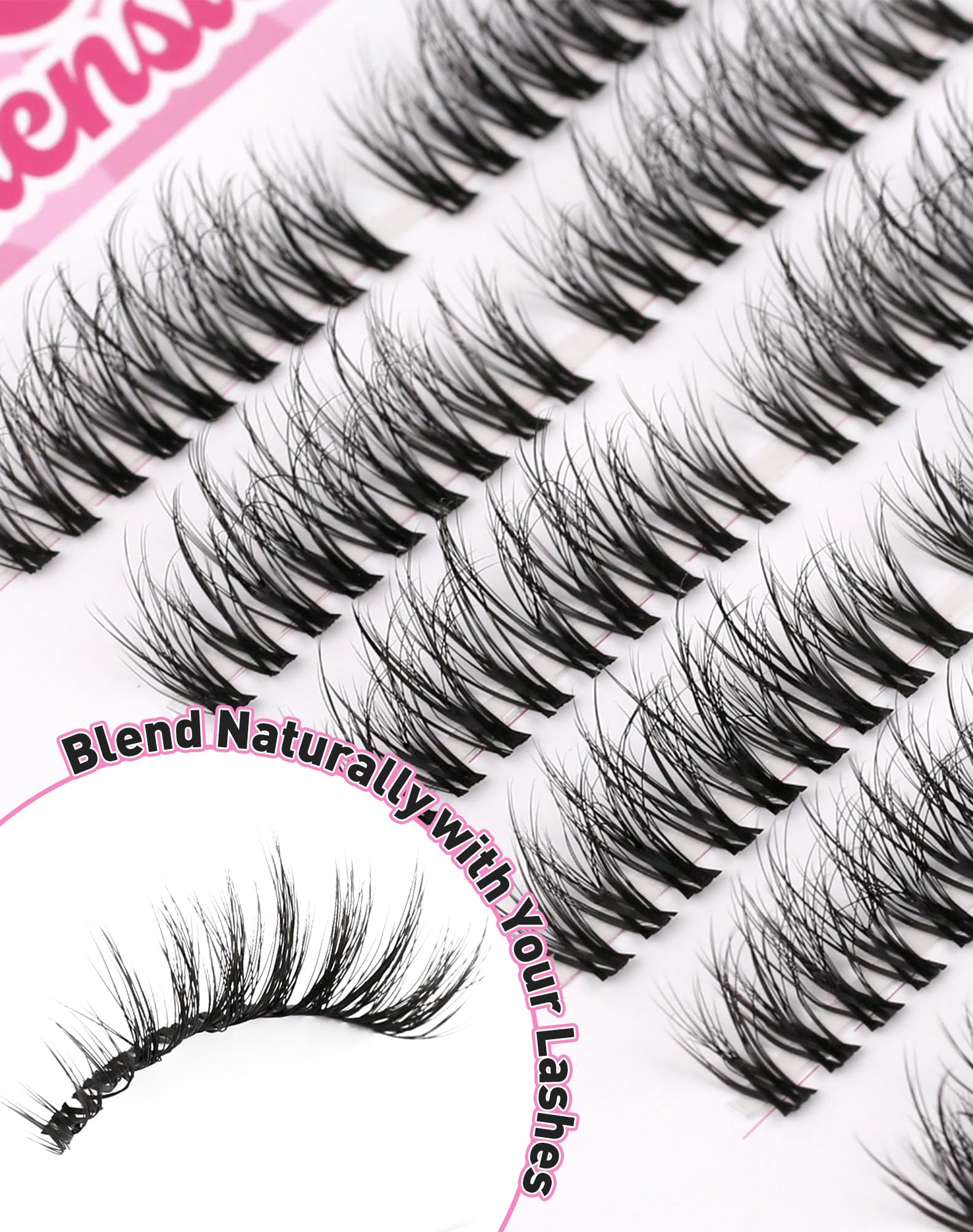 Short Lash Clusters Wispy C Curl Eyelash Clusters Volume Individual Eyelashes Natural Cluster Eyelash Extensions Natural Looking Cluster Lashes by Jiocolor(C Curl, 8-14mm): WINK