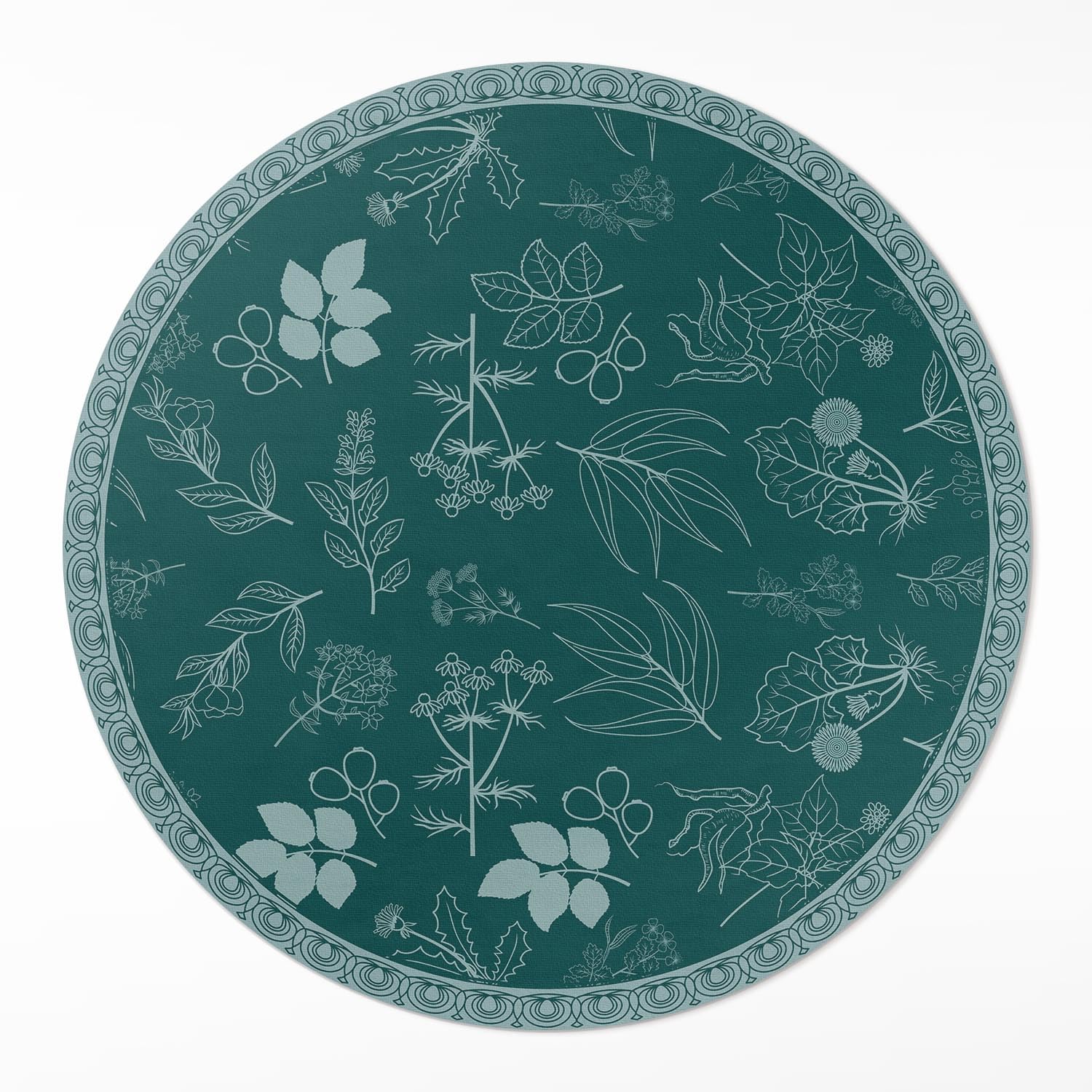 Tapis PVC Rond ø90 cm Entretien Facile pour Sol Salon et Chambre