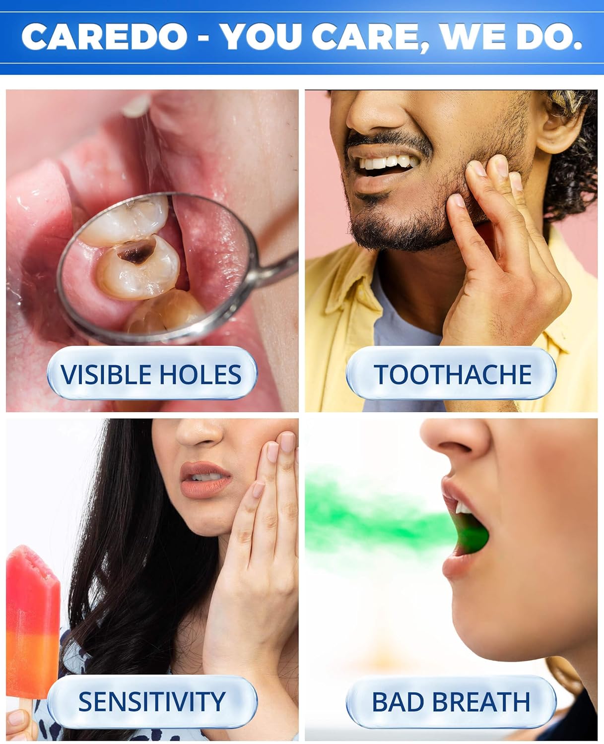 Cavity Reversal Hydroxyapatite Toothpaste for Adults, Cavity Tooth Filler as Home Cavity Repair, Fluoride Free Reverse Cavities Treatment for Tooth Decay Repair, Remineralizing Repair 3.52OZ - Image 3