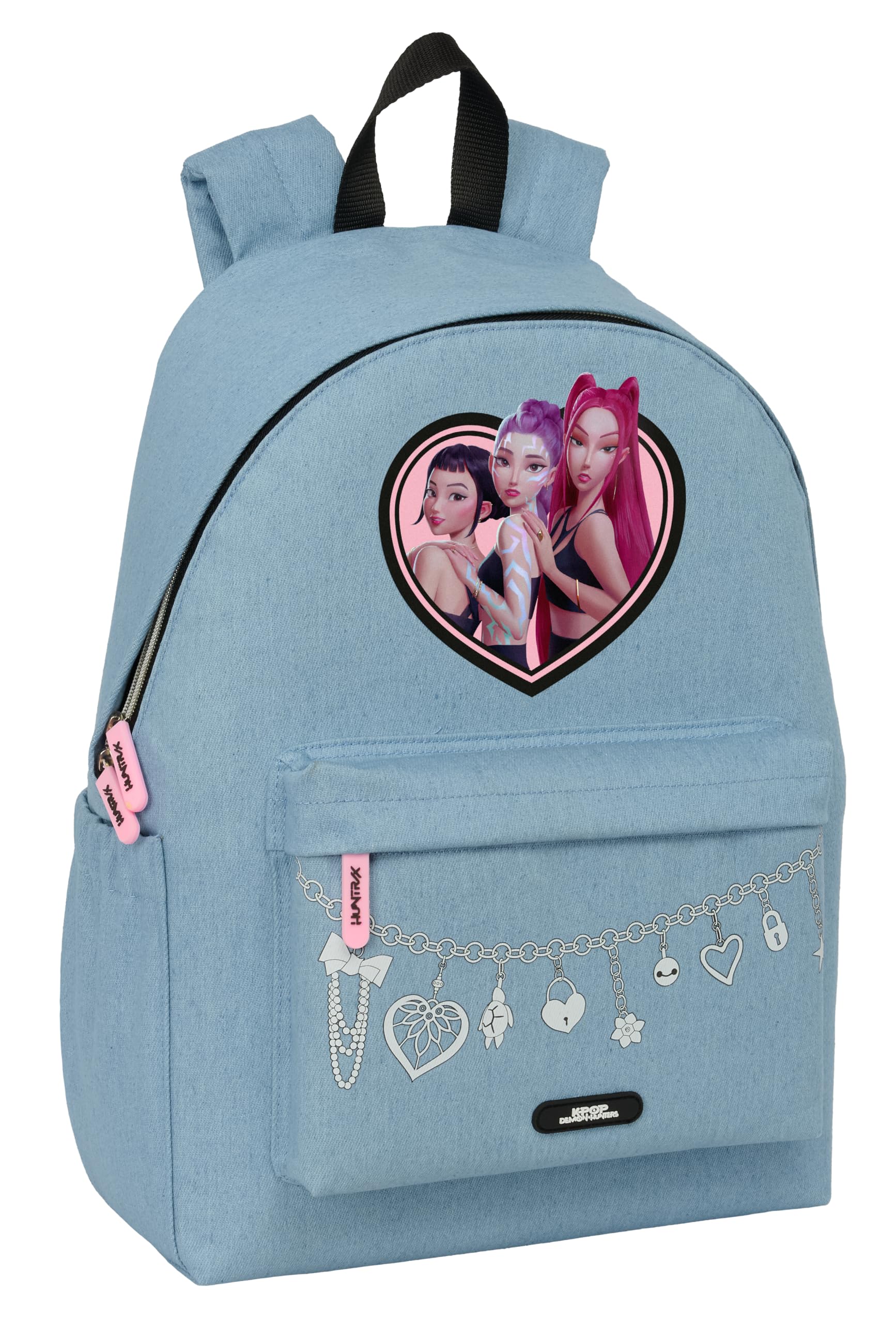K-POP Demon Hunters - HUNTR/X - Laptop Backpack 14.1", Ideal for Young People of Different Ages, Comfortable and Versatile, Resistance, 31x13x43cm