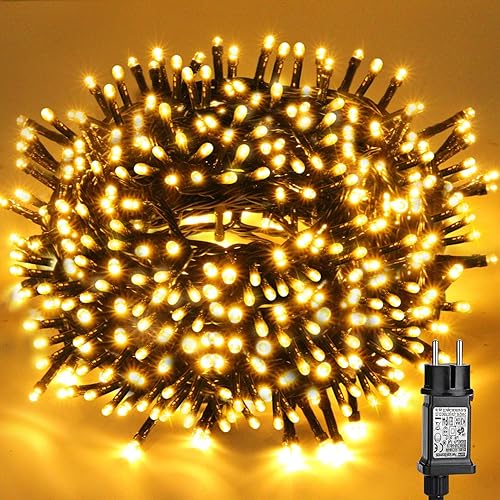 Immagine del prodotto GARITE Luci Albero di Natale Bianco Caldo, 20M 200 LED Luci per Albero di Natale Interno 8 Modalità Luci Natale Funzione Memoria Catena Luminosa Albero di Natale per Decorazioni Interno Festive Festa