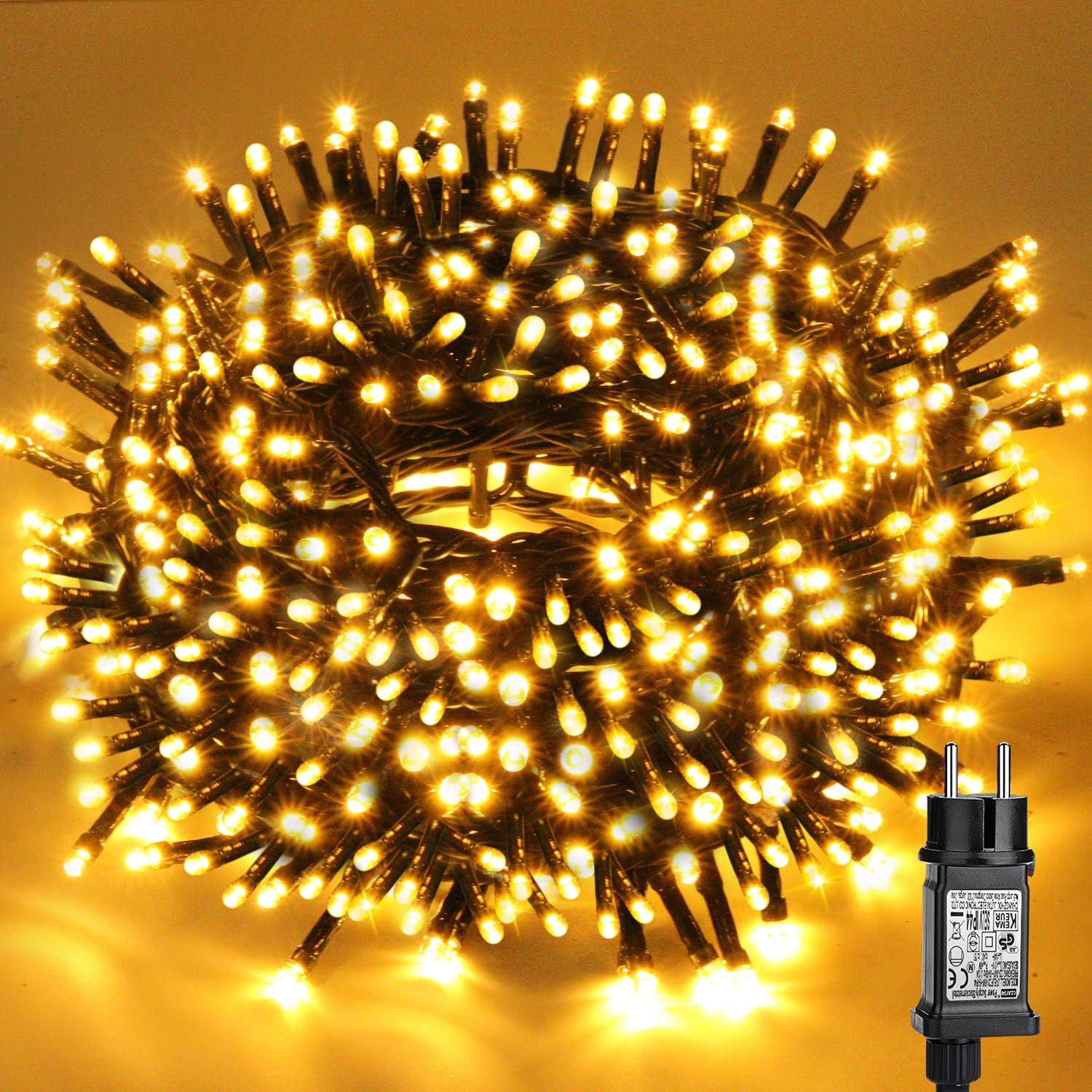 Luci Albero di Natale, 30M 300LED Luci Natale Esterno Collegabile in Serie, Timer & IP65 Luci Natalizie da Esterno con Spina, 8 Modalità Luci Led Albero di Natale da Interno, Balcone, Catena Luminosa