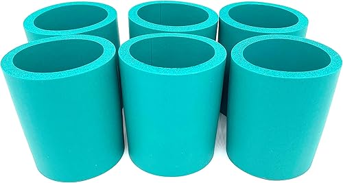 Pen Kit Mall - Enfriador de latas de espuma gruesa en blanco de la vieja escuela, no plegable (turquesa, 2)