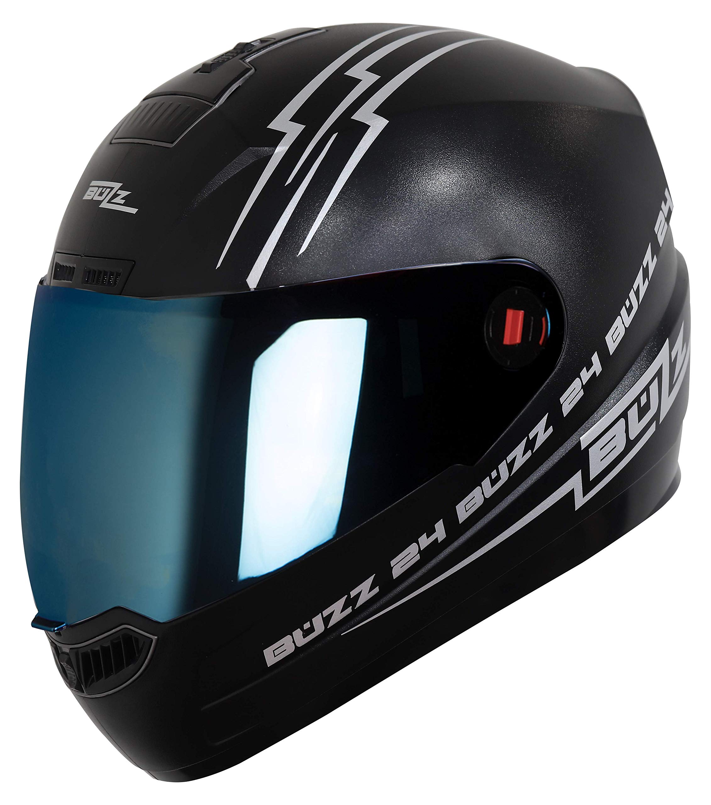 Buy Steelbird SBA1 Buzz Reflective Full Face Helmet with Extra Clear