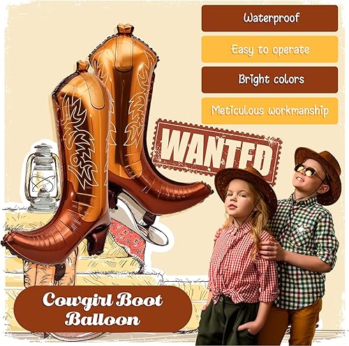 Miniatura 3 de 6 globos de aluminio para botas de vaquera de 30 pulgadas, globos de aluminio para la última despedida de soltera, decoraciones de cumpleaños de