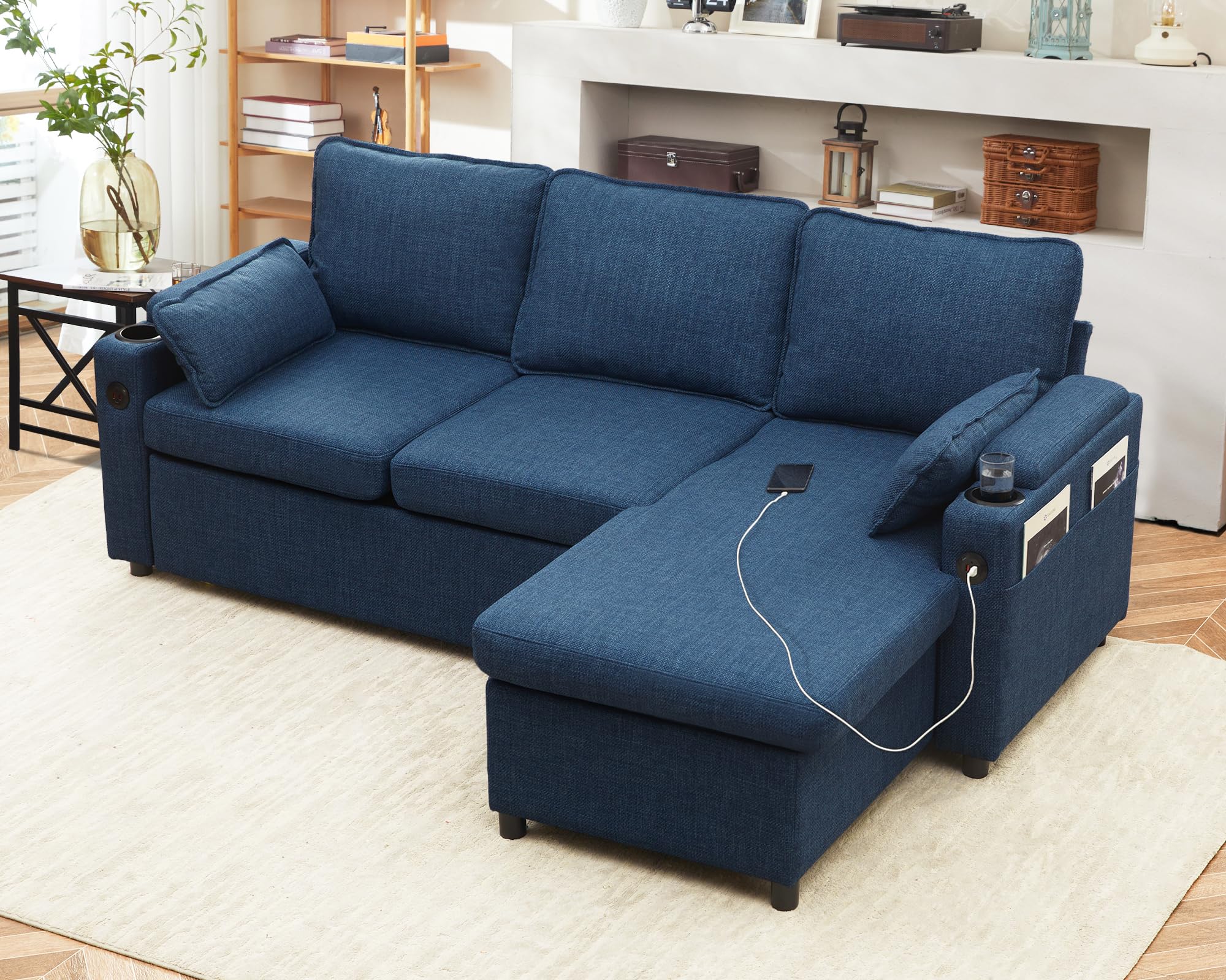 DURASPACE Schlafsofa Ausziehbarer 2 in 1 Sektional Schlafsofa Couches
